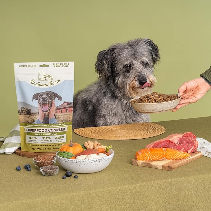 Superfood Complete, Air-Dried Adult Dog Food - High Protein, Zero Fillers, Superfood Nutrition by Katherine Heigl (64 oz., Beef Formula)