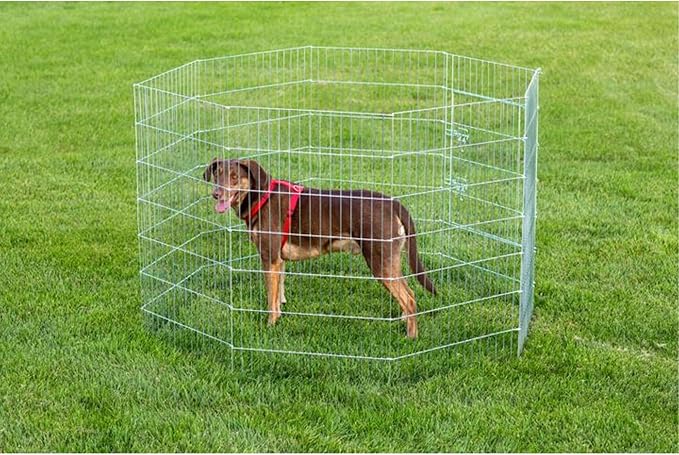 Prevue Pet Products 40142 Exercise Pen for Dogs, Silver