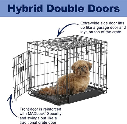 MidWest Homes for Pets Ovation Double Door Dog Crate, 24-Inch