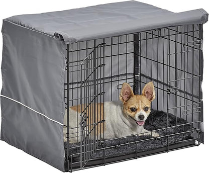 New World Pet Products Dog Crate Comfort Kit, Matching Dog Crate Cover & Dog Bed to Make Your Dog's Crate Their Home, Fits 24-Inch Long Dog Crates, Dog Crate Not Included