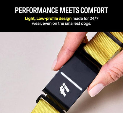 Fi Series 3 Smart Dog Collar - GPS Dog Tracker and Activity & Health Monitor, Waterproof, LED Light, Escape Alerts, Nationwide Coverage [Free 1 Year Membership] (Pink, X Large)