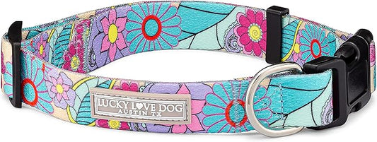 Lucky Love Dog Collars, Cute X-Large Dog Collars for Female Dogs, Part of Purchase Donated to Rescue (Extra Large, Caroline, Collar)