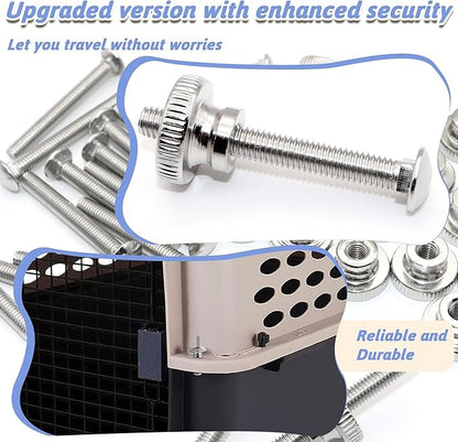 20 Sets Pet Carrier Replacement Fasteners Set - Heavy Duty Stainless Steel Bolts and Nuts for Kennel and Carrier - Includes 20pcs M6 Bolts and Nuts - Dog and Cat Carrier Replacement Parts