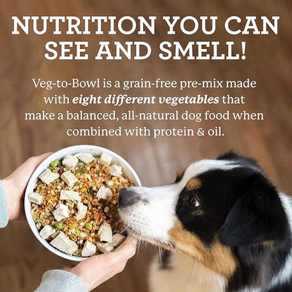 Dr. Harvey's Veg-to-Bowl Dog Food, Human Grade Dehydrated Base Mix for Dogs, Grain Free Holistic Mix (3 Pound)
