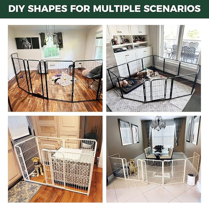 FXW Homeplus Dog Playpen for Indoor Use - Stress-Free and Safe Play, Heavy Duty 24 Inch 6 Panels Dog Pen for Puppies and Small Dogs, Black│Patented