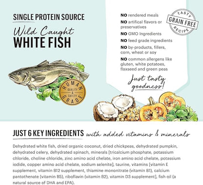 The Honest Kitchen Dehydrated Limited Ingredient Dog Food – Complete Meal or Dog Food Topper – Fish 10 lb (makes 40 lbs)