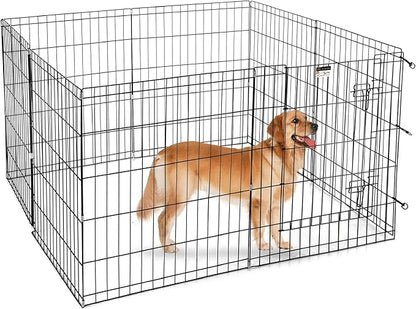 Pet Trex 24" Exercise Playpen for Dogs Eight 24" x 30" High Panels with Gate
