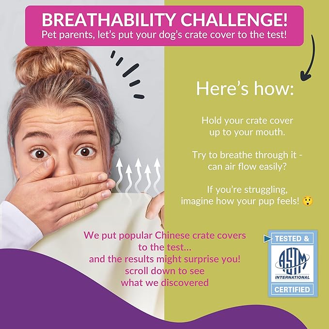 Pet Dreams Dog Crate Cover - Breathable Fabric Kennel Topper for Single-Door Crates, Fits iCrate Dog Cages 18, 24, 30, 36, 42, 48 Inches (Ivory, Medium, 30")