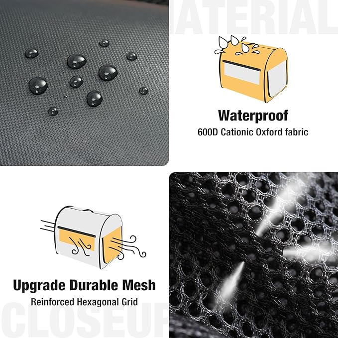 Veehoo Collapsible Dog Crates for Large Dogs - Portable Dog Travel Crate with A Storage Bag, Soft Sided Foldable Dog Kennel for Indoor & Outdoor Use, 32 * 24 * 24 inch, Grey