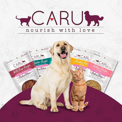 Caru - Soft n’ Tasty Baked Bites - Wild Boar Bites Dog Treats - Flavorful Training Treats - 3.75 oz Bags - Pack of 3