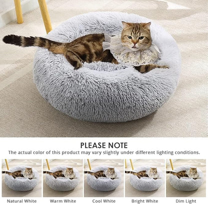 JOLLYVOGUE Dog Beds, Calming Large Dog Bed, Anti-Anxiety Dog Beds Large Sized Dog, Fluffy Donut Dog Bed, Cozy Dog Cat Cushion Bed for Medium Large Dogs (27"/30"/36")