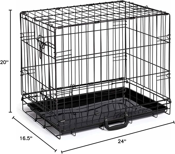 Prevue Pet Products Home On-The-Go Single Door Dog Crate E431, X-Small, Black, 24" Long x 16.5" Wide x 20" High, Stability, Secure, Lightweight, Portable, Airy