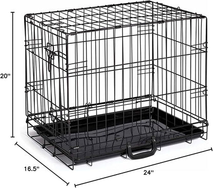 Prevue Pet Products Home On-The-Go Single Door Dog Crate E431, X-Small, Black, 24" Long x 16.5" Wide x 20" High, Stability, Secure, Lightweight, Portable, Airy