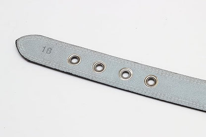 Premium Leather Collars with Stainless Steel Buckles (21"-24", Chocolate)