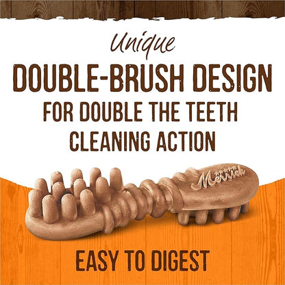 Merrick Fresh Kisses Natural Dental Chews, Treats Infused with Pumpkin and Cinnamon for Medium Dogs 25-50 Lbs - 8.1 oz. Pouch
