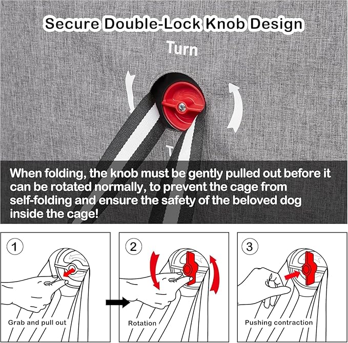 Collapsible Dog Crate - 26 Inch Portable Foldable Travel Crates for Small Dogs with Detachable Storage Bag, Removable Pad, and Mesh Windows for Outdoor & Indoor