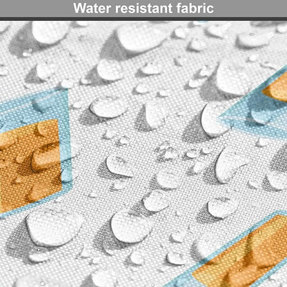 Lunarable Drinks Dog Crate Cover, Pattern of Fresh Orange Fruit Juice Scattered on a Plain Background, Easy to Use Pet Kennel Cover for Medium Large Dogs, 48 Inch, Orange Pale Blue