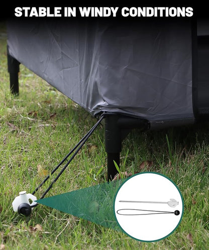 36" Dog House Outdoor for Medium/Large Breeds - Outside Waterproof & Sunproof Dog House, Elevated Dog Bed with Dog Shade Shelter Canopy