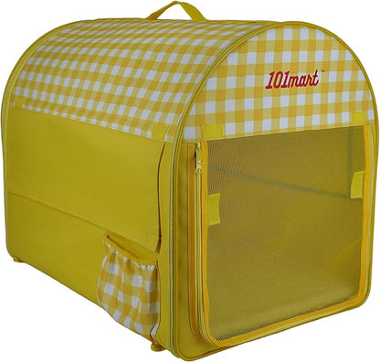 Premium Soft-Sided Folding Pet Tent | Portable Pet Crate for Home and On The Go | Made from Heavy-Duty Water-Resistant Canvas Fabric | Perfect for Indoor and Outdoor Use