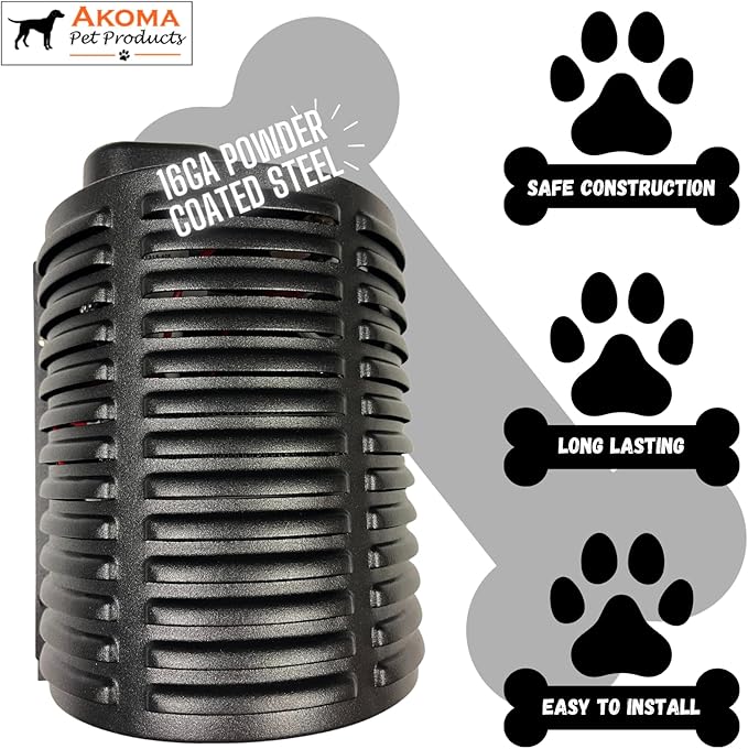 by Akoma Pet Products | 400w Dog House Furnace with 10-Foot Cord | Installs in Minutes | Safe - Dry Heat | Won't Burn Pets
