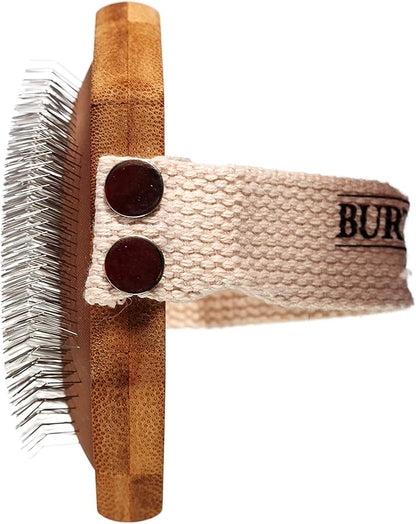 Burt's Bees for Pets Palm Slicker Brush - Recycled Bamboo Dog and Puppy Grooming Tool, Pet Hair Brush and Comb