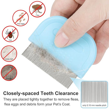 Pet Grooming Supplies, Massaging Comb for Removing Matted Fur and Knots/Tangles, Perfect for Long and Short Hair Pets (3 Packs)