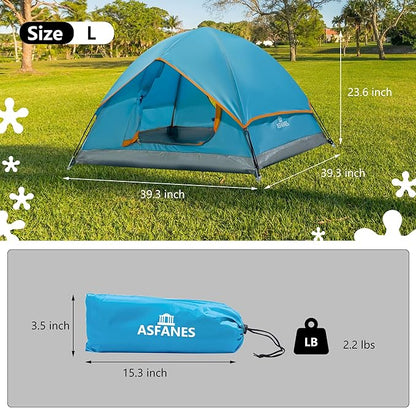 Outdoor Waterproof Pet Camping Tent, Cave Bed for Indoor Cats and Small Dogs, Portable Cat House Dog House, 39.3x39.3x23.6'', Blue, L.