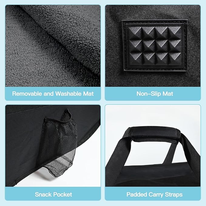 Folding Soft Dog Crate, Collapsible Dog Crate for Large Dogs, Portable Travel Dog Crate, 36"x25"x25" Dog Carrier Travel Bag with Upgrade Fleece Pad