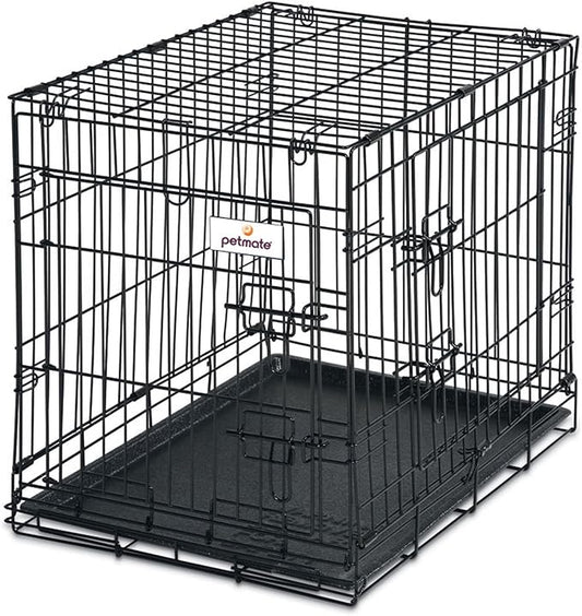 Petmate 19-Inch 2-Door Training Retreats Wire Kennel for Dogs Upto 15-Pound