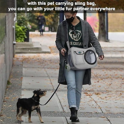 OWNPETS Pet Sling Carrier, Pet Airline Carrier Travel Bag, Fit 10~15lb Small Dogs, Comfortable, Adjustable, Perfect for Airline, Travelling, Daily Walk, Outdoor Activity and Weekend Adventure