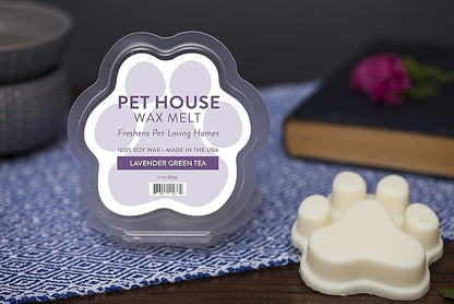 One Fur All Pet House Wax Melts - Lavender Green Tea Pack of 2 - Pet Odor Eliminating Wax Melts - Long-Lasting Scented Wax Melts - Pet-friendly Wax Melts - Natural Wax Melts