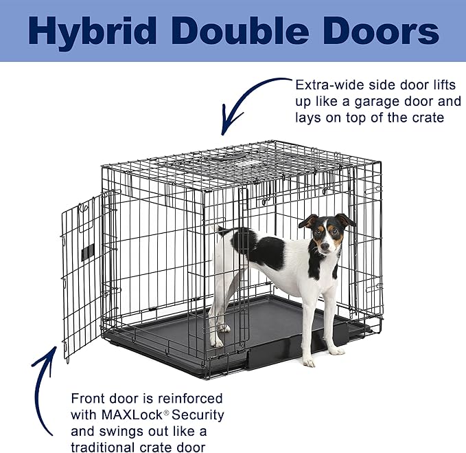 MidWest Homes for Pets Ovation Double Door Dog Crate, 30-Inch