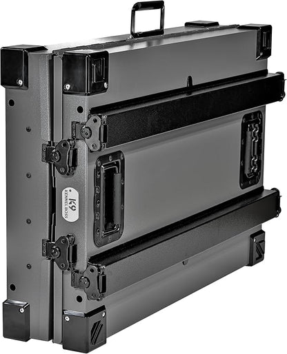 Heavy Duty Fully Collapsible Powder-Coated Aluminum Dog Crate - Small (Gray)