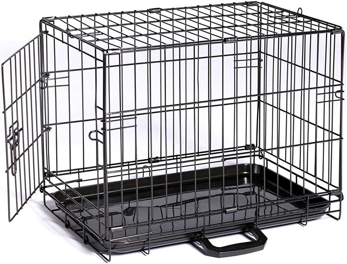 Prevue Pet Products Home On-The-Go Single Door Dog Crate E431, X-Small, Black, 24" Long x 16.5" Wide x 20" High, Stability, Secure, Lightweight, Portable, Airy