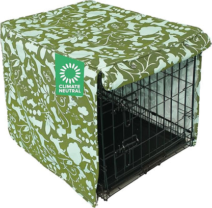 Amarillo by Morning 36-inch Dog Crate Cover, Molly Mutt Large Kennel Cover Measures 36" x 24’" x 27",, Two Panel Doors Roll Up, Made from Machine-Washable 100% Cotton Durable, Breathable & Pre-shrunk