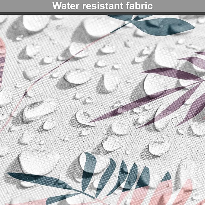 Ambesonne Leaves Dog Crate Cover, Abstract Foliage Pastel Colors Tropical Jungle Forest Plants Grunge Effect, Easy to Use Pet Kennel Cover Small Dogs Puppies Kittens, 22 Inch, Petrol Blue Baby Pink