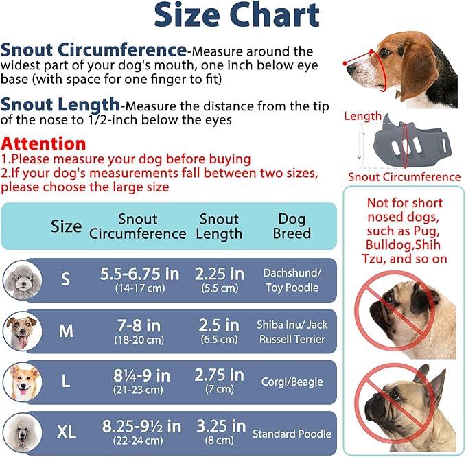 LUCKYPAW Dog Muzzle Soft Muzzle for Small Medium Dog Poodle Dachshund Breathable Silicone Cage Muzzle for Biting Chewing Funny Rhino Muzzle with Adjustable Strap