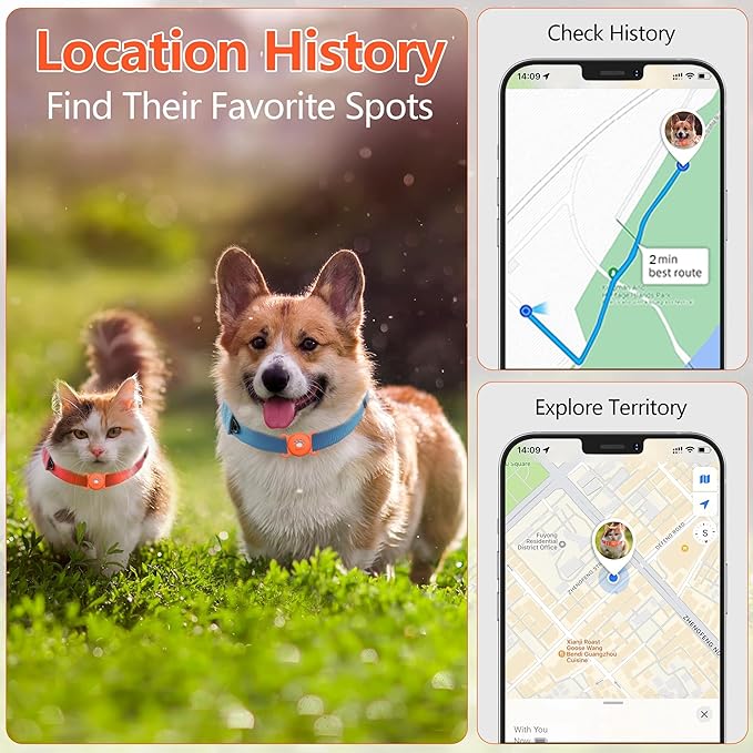 MODUS GPS Tracker Dog Collar Holder, Mini GPS Cat Dog Tracker Case, Real-Time Location Pet Tracking Smart Tracker (iOS Only), No Monthly Fee Cat Collar Holder(Locator Included)