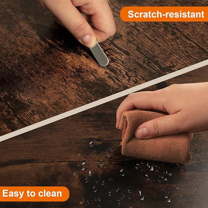 Himix Dog Crate Furniture, XL Dog Crate Furniture for Large Medium Dogs, Wood Dog Crate Table with Sturdy Metal, Heavy Duty Dog Kennel Indoor 40.15''x 25''x 27.56'' (Rustic Brown)