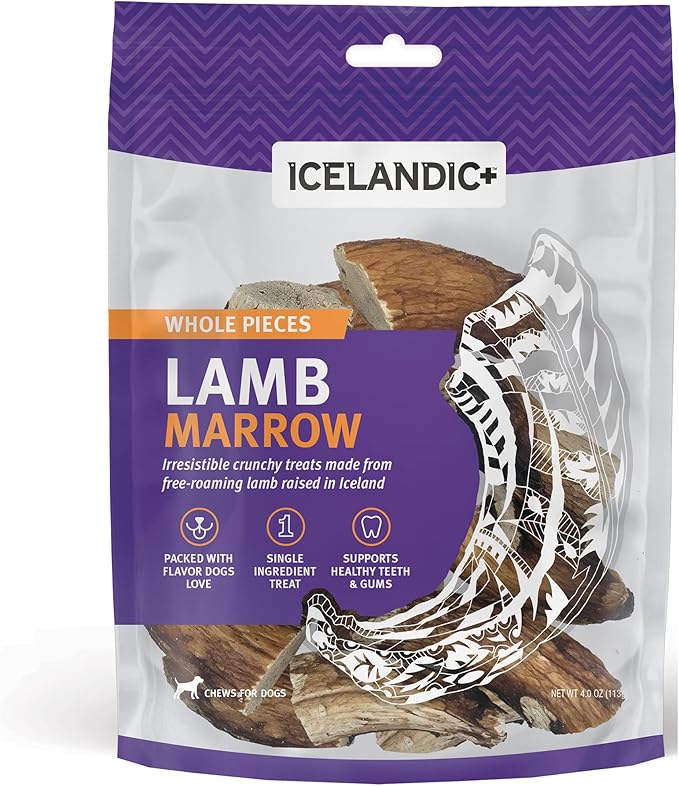 Icelandic+ Lamb Marrow Whole Pieces Dog Chew 4.0-oz Bag