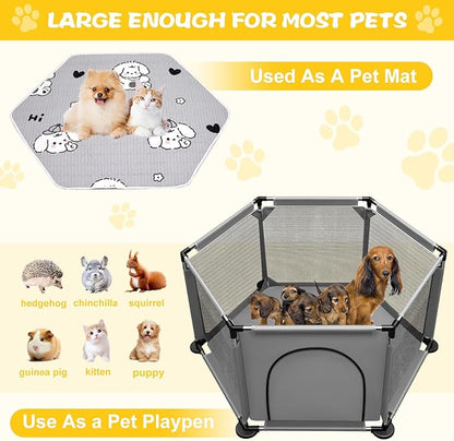 Whelping Box for Dogs,25.5’’Extra Tall Dog Puppies Whelping Playpen with Whelping Pad,Dog Whelping Supplies Essential for Dogs Puppies,Whelping Box for Large Small Breed Dogs(48" Dia.x25.5 H)