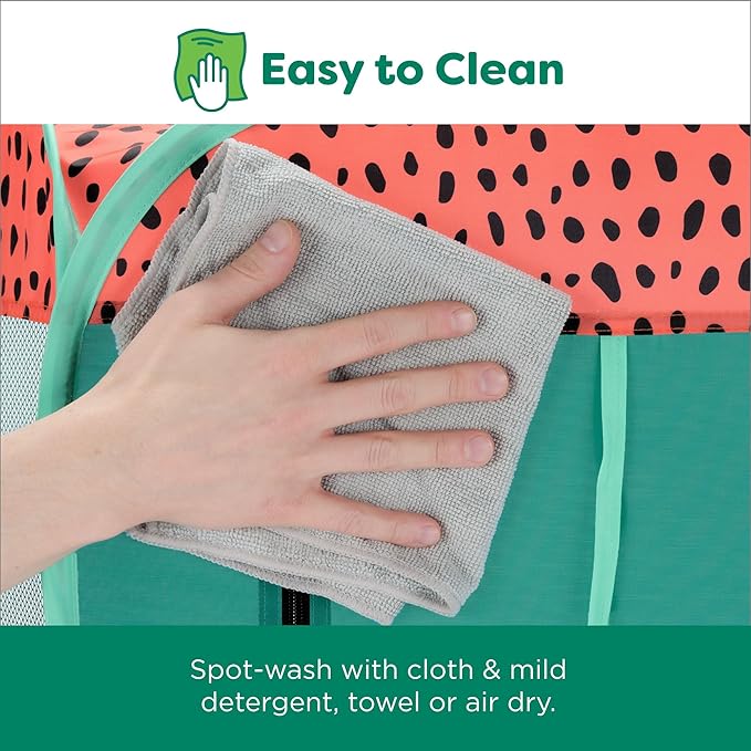 Furhaven Portable Dog Playpen Cat Tent, Pet Playground/Kennel Foldable Indoor Outdoor Zippered Puppy Crate - Green & Pink, Extra Large