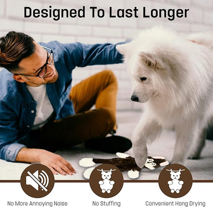 FGA MARKETPLACE Fox Flat NO Stuffing NO Squeak Plush Dog Toy, Funny Style Will Entertain Your Dog for Hours, Recommended for Small and Medium Dog 21 INCH Long