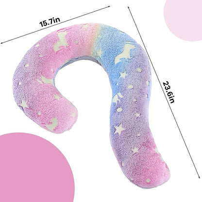 MABOZOO Question Mark Dog Pillow, Pet Pillow Glow in The Dark for Dogs and Cats, Question Shaped Dog Neck Pillow Calming Pillow Pet Calming Toy for Joint Relief Sleeping Improve (Colorful, L)