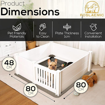 Whelping Box for Dogs and Puppies with Rails, Puppy Whelping Supplies, Suitable for Small Dogs, White