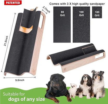 M-Shaped Dog Scratch Pad for Nails with Treat Box, Dog Nail Scratch Board for Large Dogs, Dog Nail File Toy and Shorten Dog’s Side Nail Easier (with Treat Box, XL)