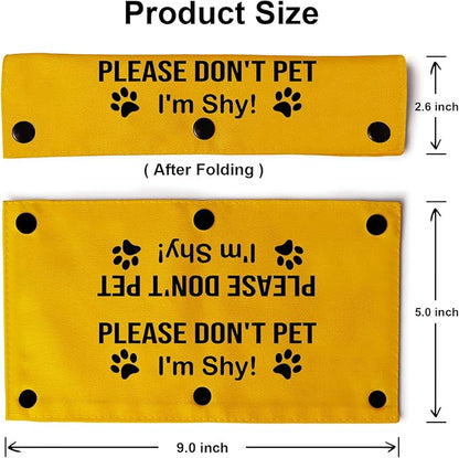 YROVWENQ Please Don't Pet I'm Shy Sleeve - Yellow Funny Dog Leash Wrap for Dogs Pet Birthday Gift