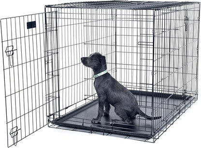 PETMAKER X-Large 2 Door Foldable Dog Crate Cage - 42 x 28 Inch