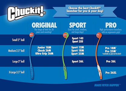 Chuckit! Rebounce Ball Dog Toy - Bouncy Fetch Balls for Dogs 20-60 lbs - Made from Durable Rubber - Outdoor Pet Toys - Size Medium - 2.5-inch Diameter - Pack of 2 - Blue