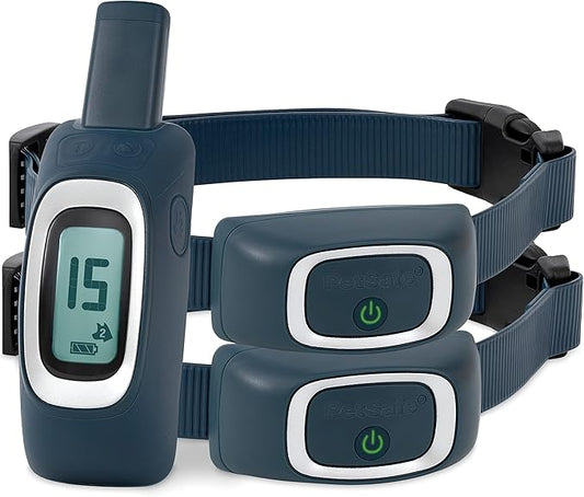 PetSafe 600 Yard Lite Remote Training Collar – 2 Dog Kit – Smaller Version for Small or Medium Dogs, Tone, Vibration & 15 Levels of Safe & Humane Static Stimulation, Medium Range to Train Off Leash